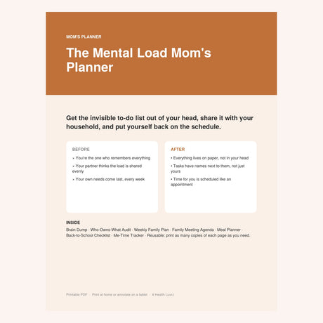 The Mental Load Mom's Planner (Printable)