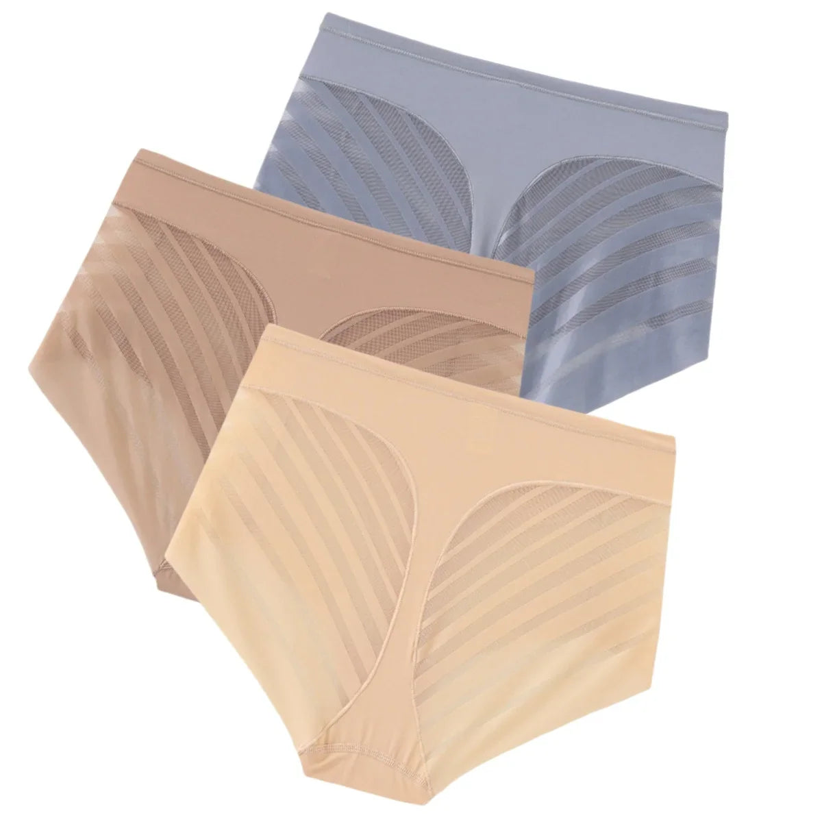 Shaping Briefs 3-Pack – Mid-Rise with Mesh Back (M–3XL)