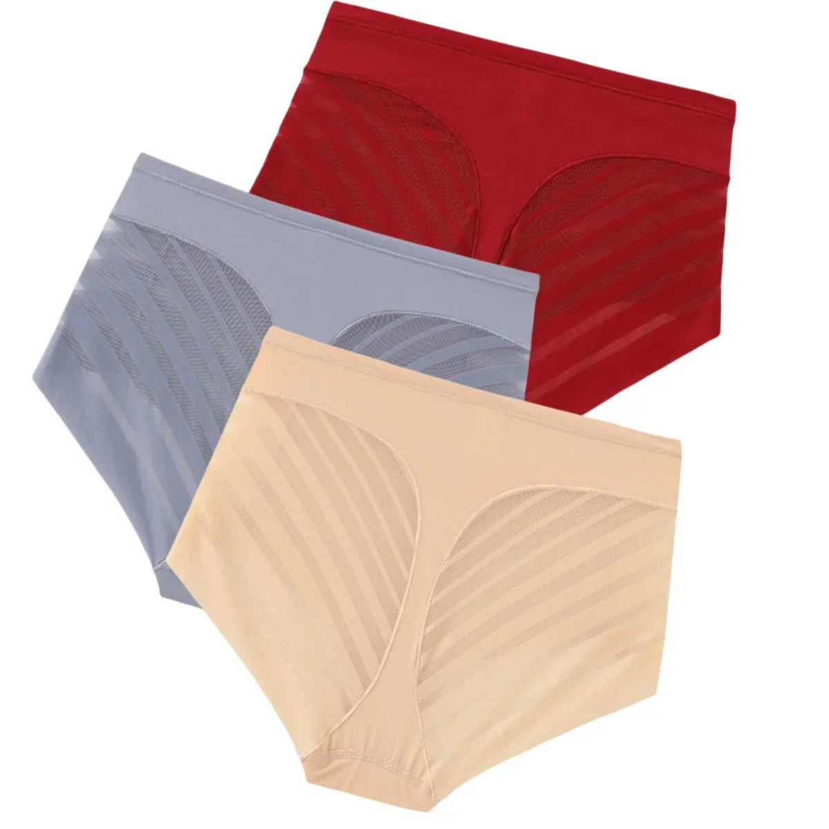 Shaping Briefs 3-Pack – Mid-Rise with Mesh Back (M–3XL)