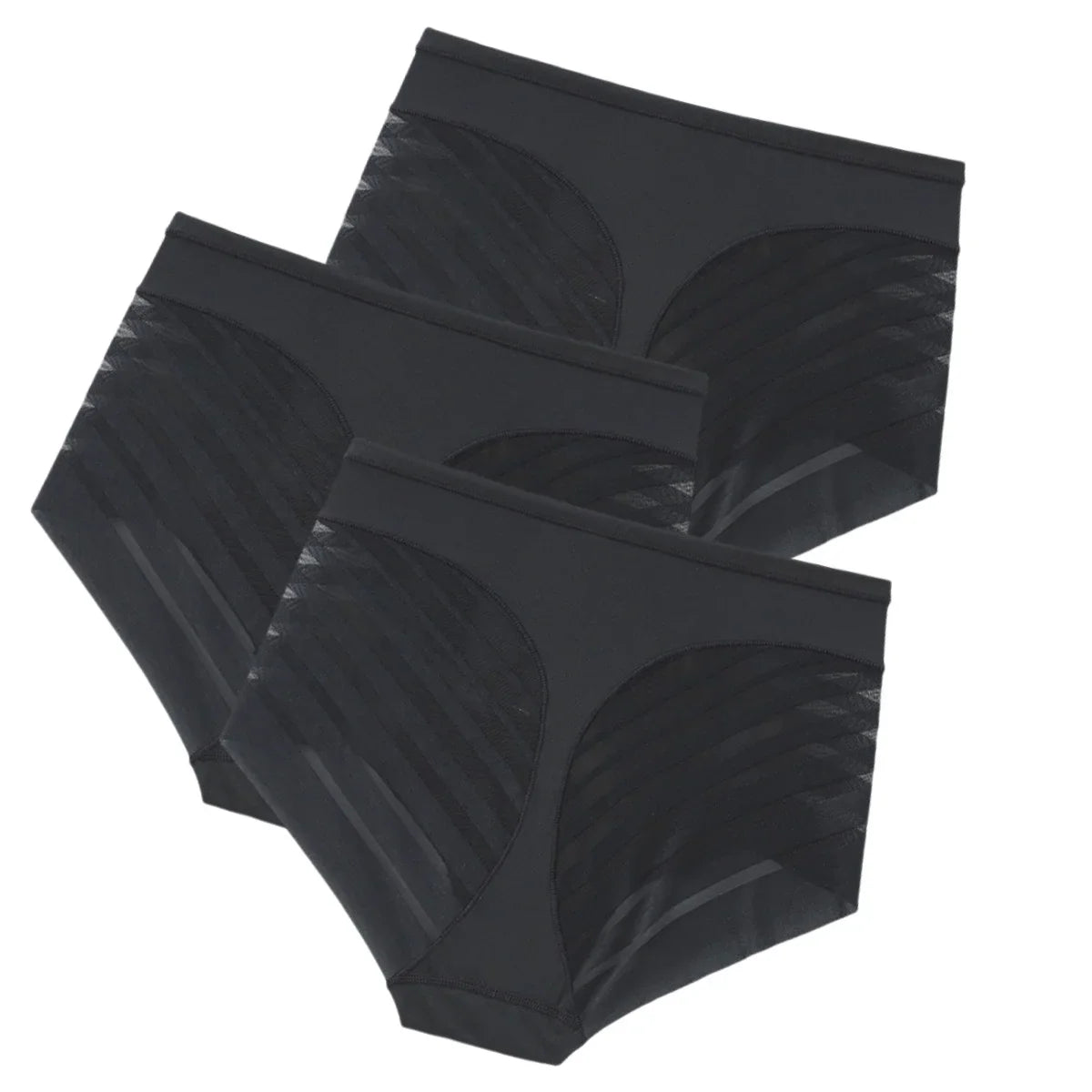 Shaping Briefs 3-Pack – Mid-Rise with Mesh Back (M–3XL)