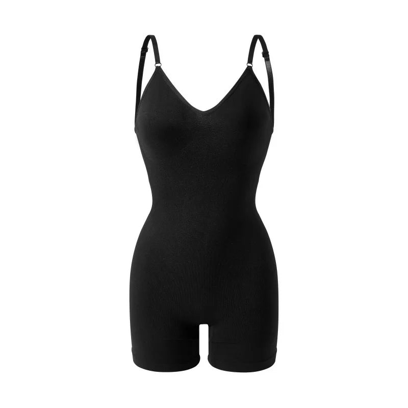 Tank Shapewear Bodysuit with Anti-Chafing Shorts (S–1XL)