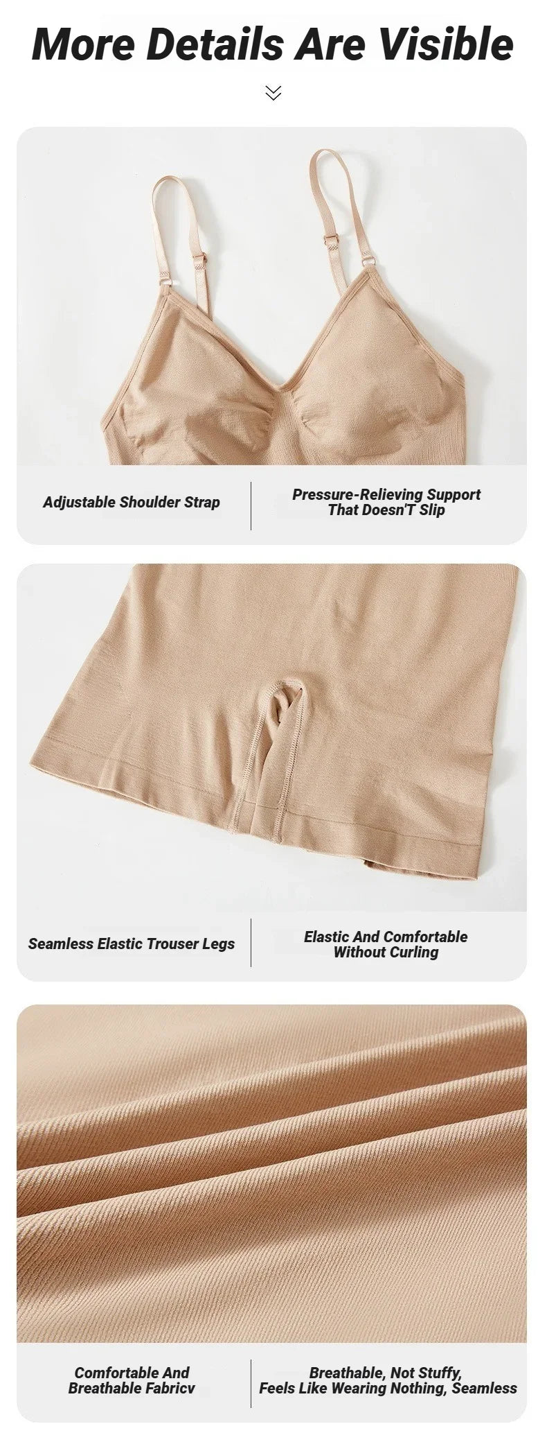 Tank Shapewear Bodysuit with Anti-Chafing Shorts (S–1XL)