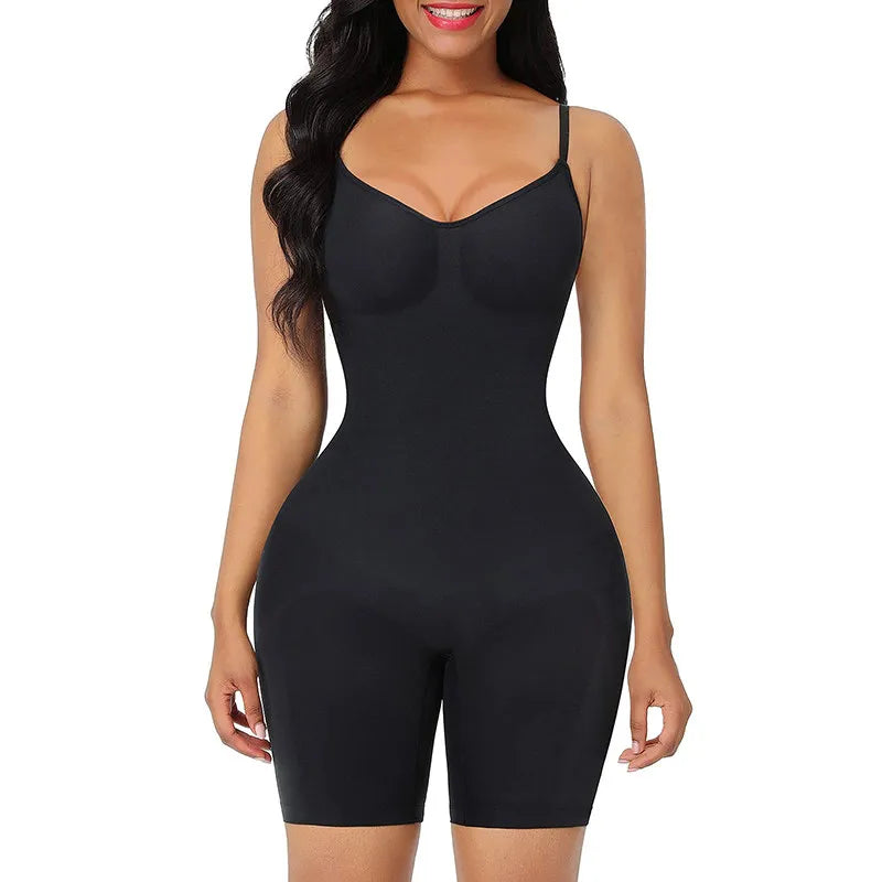 Tank Shapewear Bodysuit with Anti-Chafing Shorts (S–1XL)