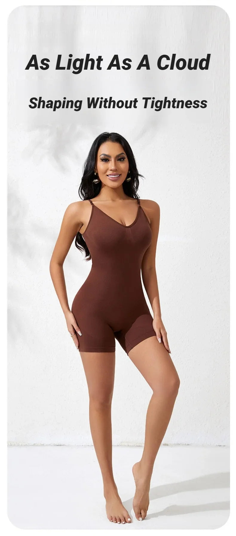Tank Shapewear Bodysuit with Anti-Chafing Shorts (S–1XL)
