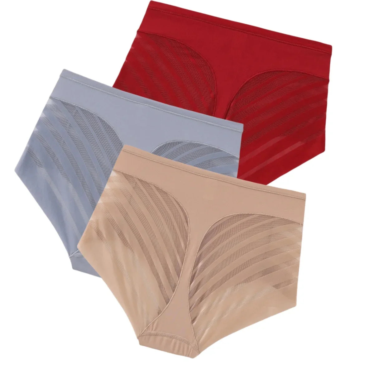 Shaping Briefs 3-Pack – Mid-Rise with Mesh Back (M–3XL)