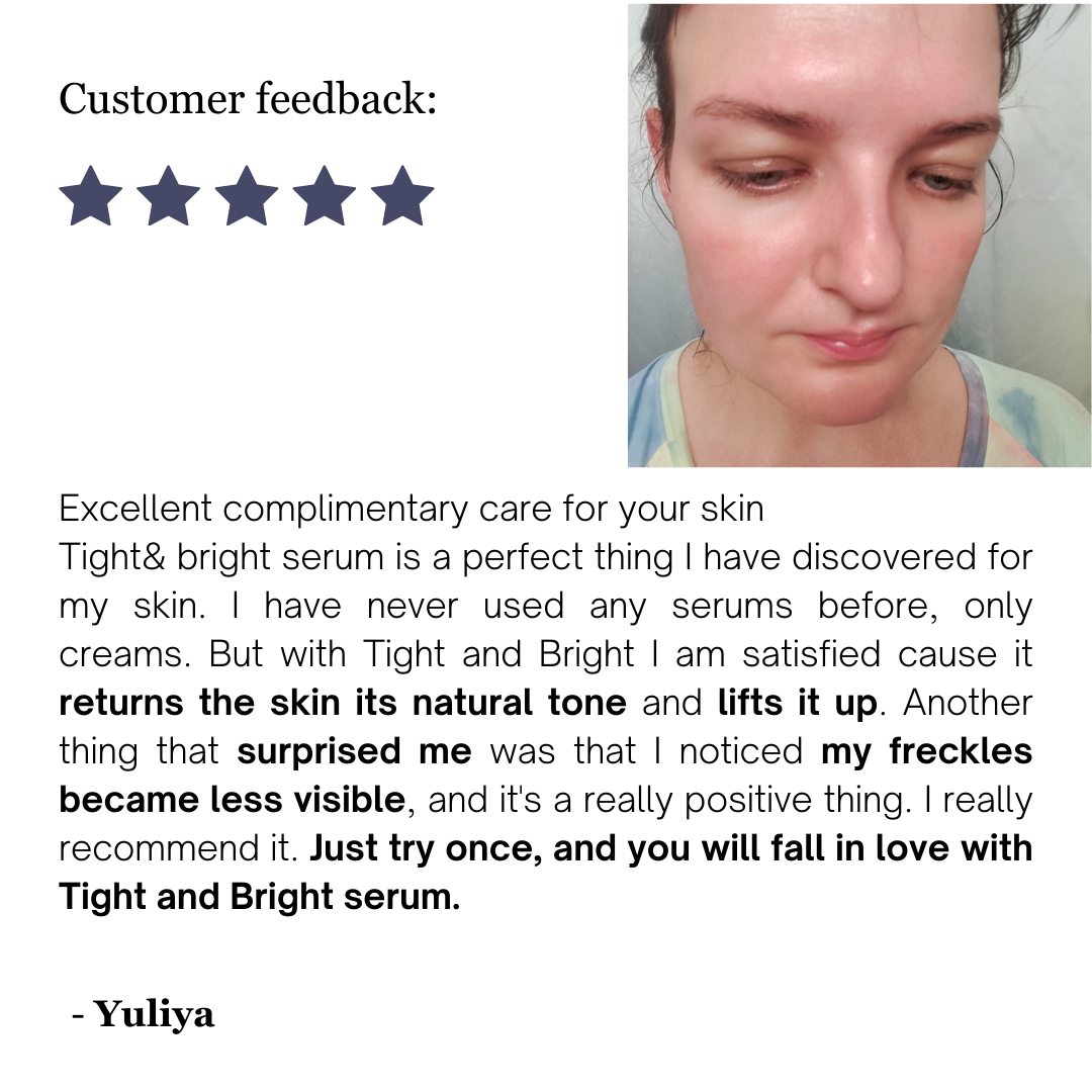 TIGHT AND BRIGHT, an Advanced Gentle Phyto-Retinol and Vitamin C Face Serum, 12 Innovative Technologies, 55% High-Performance Cosmeceuticals