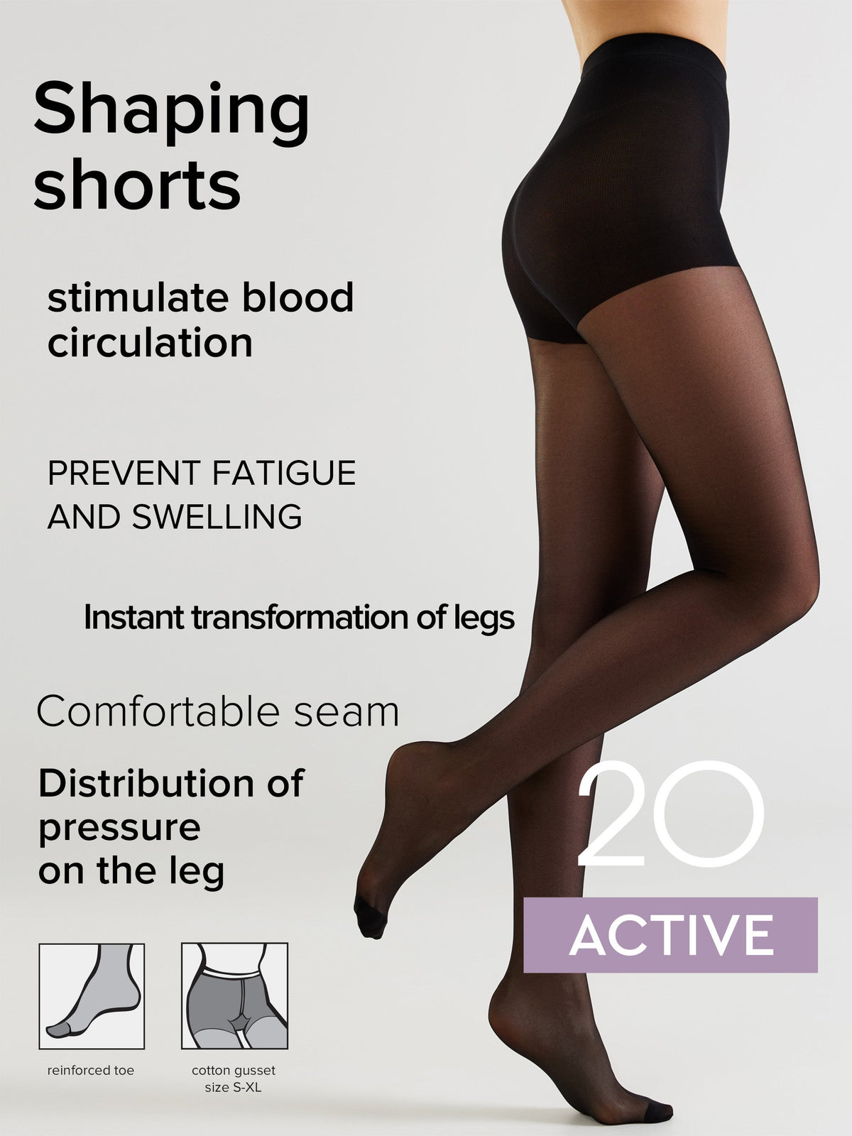 Support & Compression Tights 20 Den – Conte Active